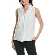 Anne Klein womens Ruffle Shirt, xs